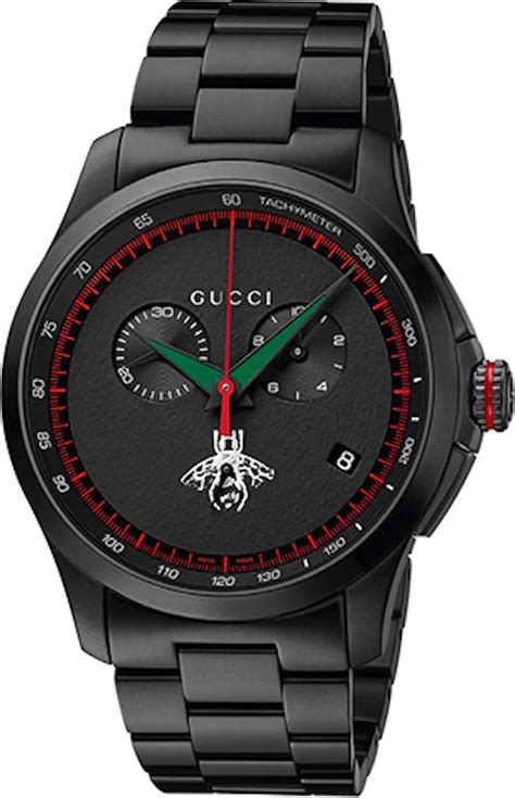 gucci black chronograph watch